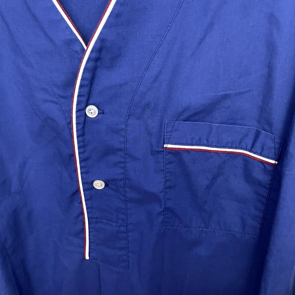 Pleetway Men's Long Sleeve Slip-on Blue Night Shirt Size L/XL - Picture 5 of 9